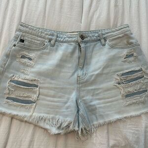 KanCan Denim Distressed light wash Shorts Women Sz 13 /30 - worn Once  Like New